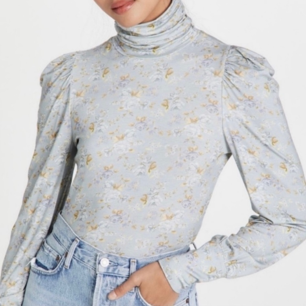 Floral High-Neck Women's Top